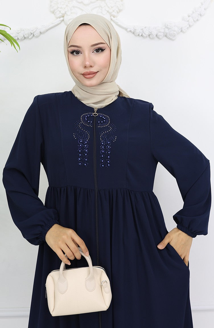 Abayas Bleu Marine 6129-04