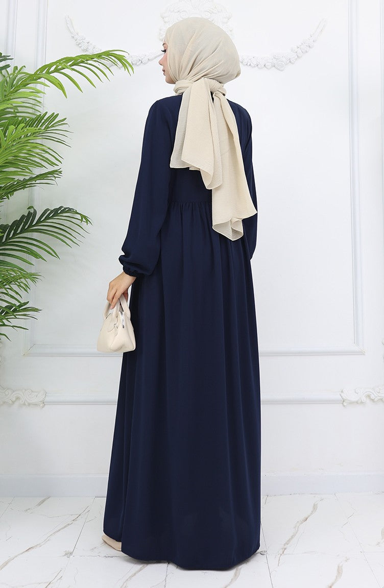 Abayas Bleu Marine 6129-04