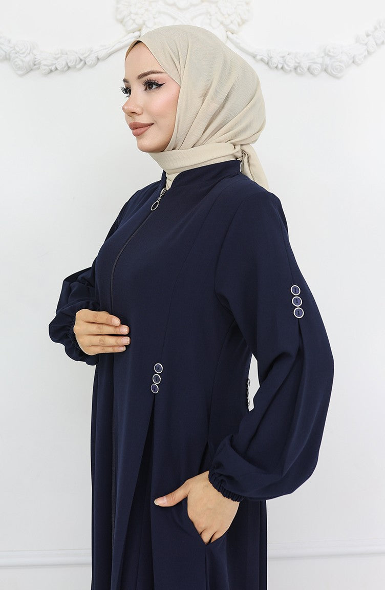 Abayas Bleu Marine 6203-04