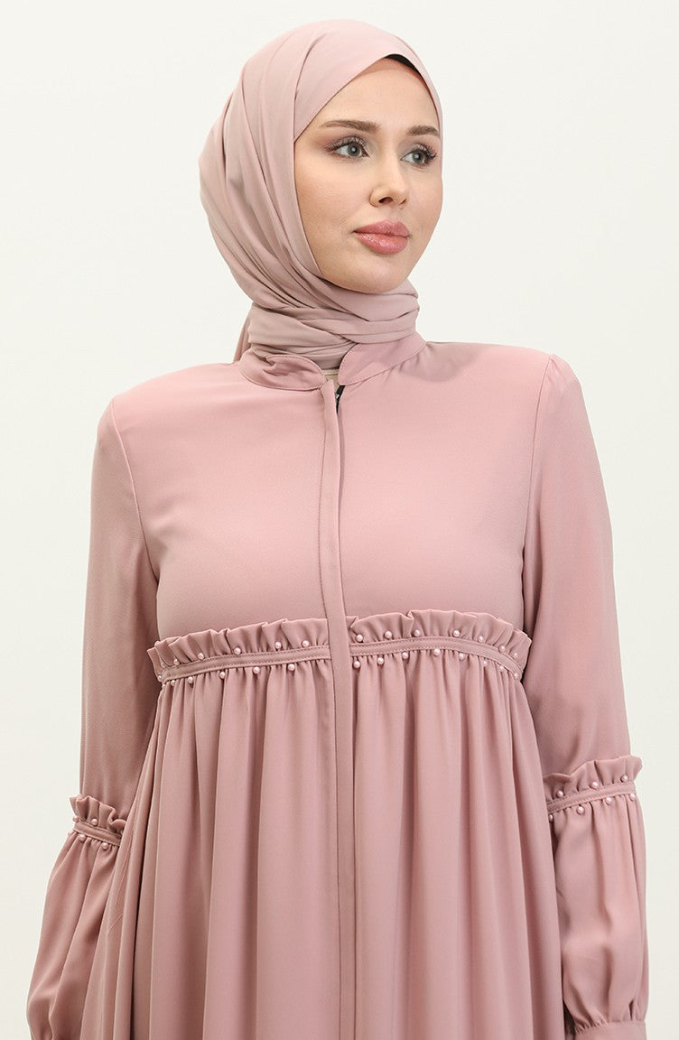 Jamila Perlée Été Abaya Poudre 5928.