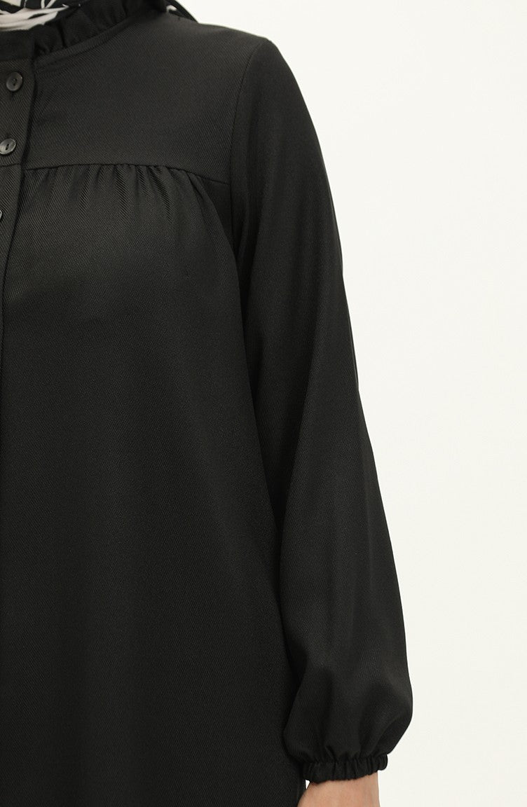 Abaya Robe A Boutons 24K9044-01 Noir 24K9044-01