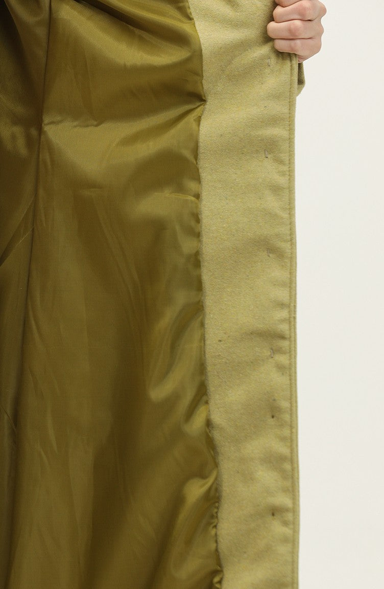Manteau Cachemire A Capuche 712010-09 Vert Pistache 712010-09