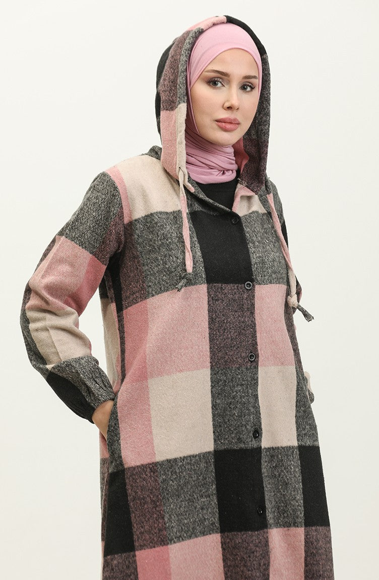 Cape A Motifs Et Capuche 0184-05 Noir Poudre 0184-05