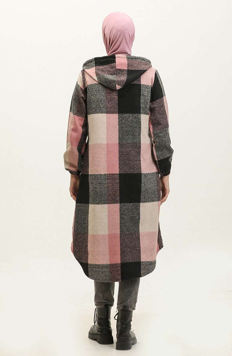 Cape A Motifs Et Capuche 0184-05 Noir Poudre 0184-05
