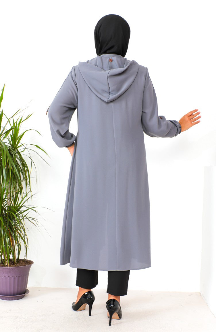 Casquette à Capuche Grande Taille 6089-04 Gris 6089-04