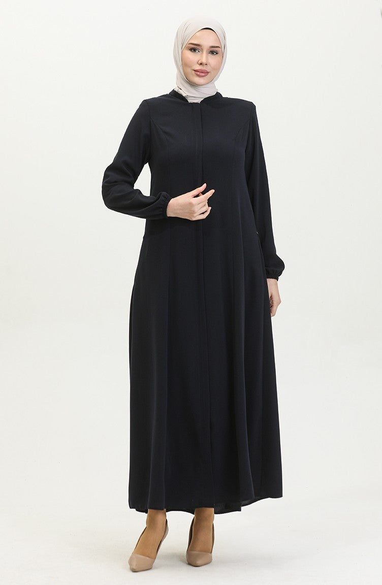 Adel Mevlana Abaya Femme 3018-02 Bleu Marine 3018-02