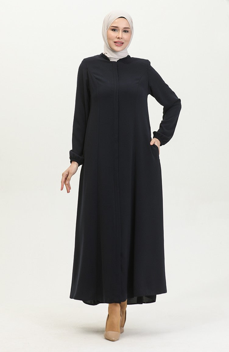 Adel Mevlana Abaya Femme 3018-02 Bleu Marine 3018-02