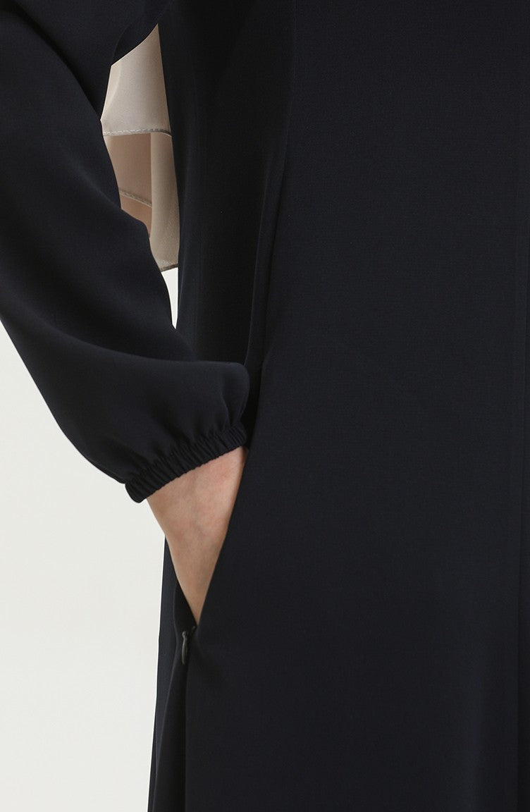 Adel Mevlana Abaya Femme 3018-02 Bleu Marine 3018-02