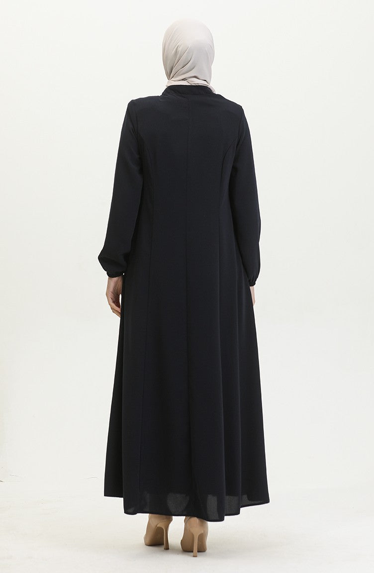 Adel Mevlana Abaya Femme 3018-02 Bleu Marine 3018-02