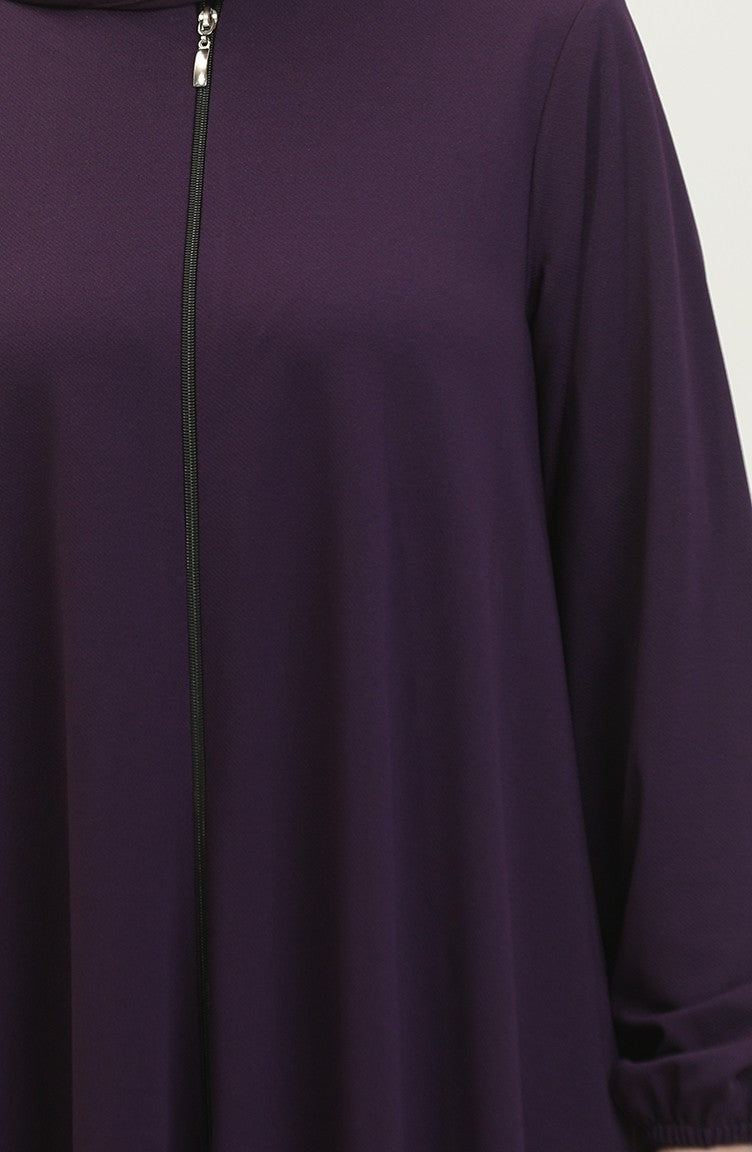 Abaya Mevlana Double A Fermeture 2029-04 Pourpre 2029-04