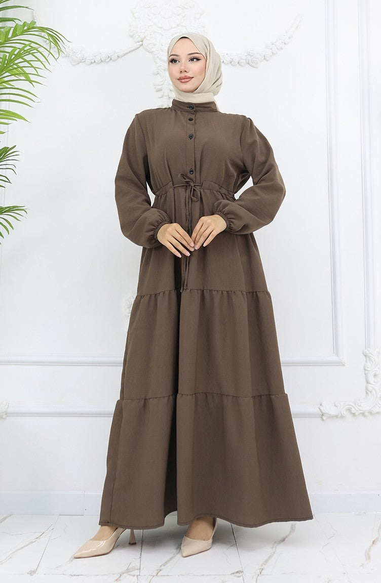 Robe Hijab Couleur Brun