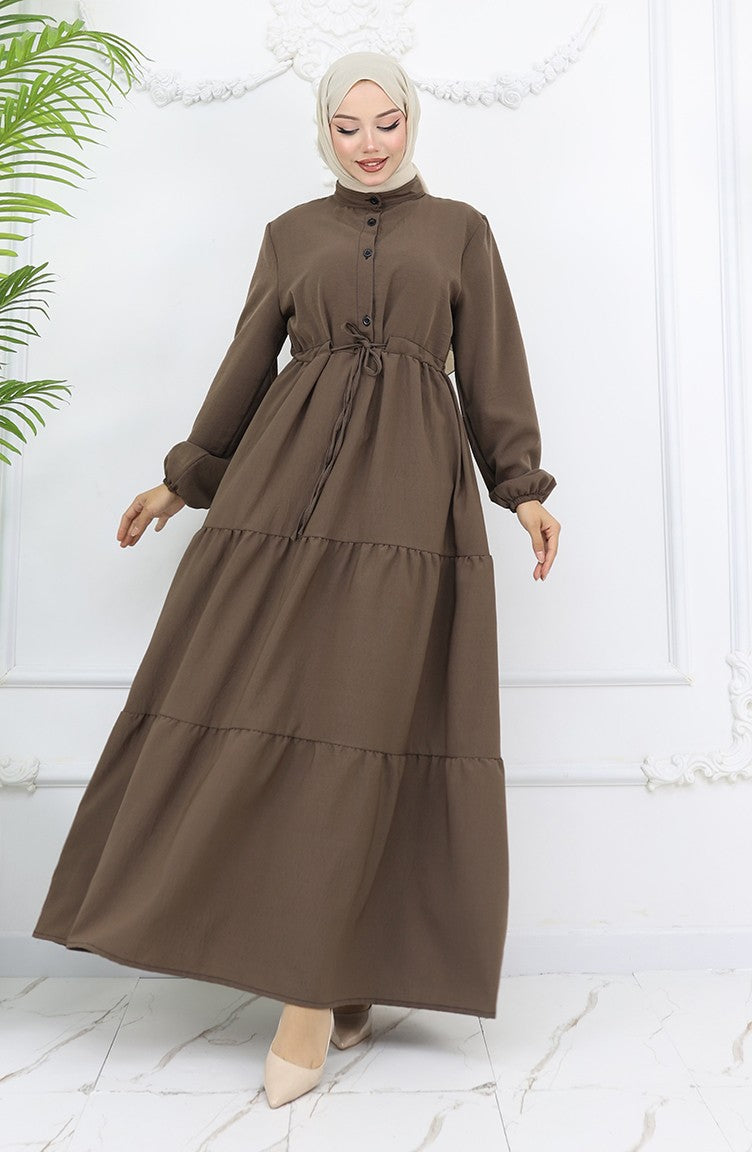 Robe Hijab Couleur Brun