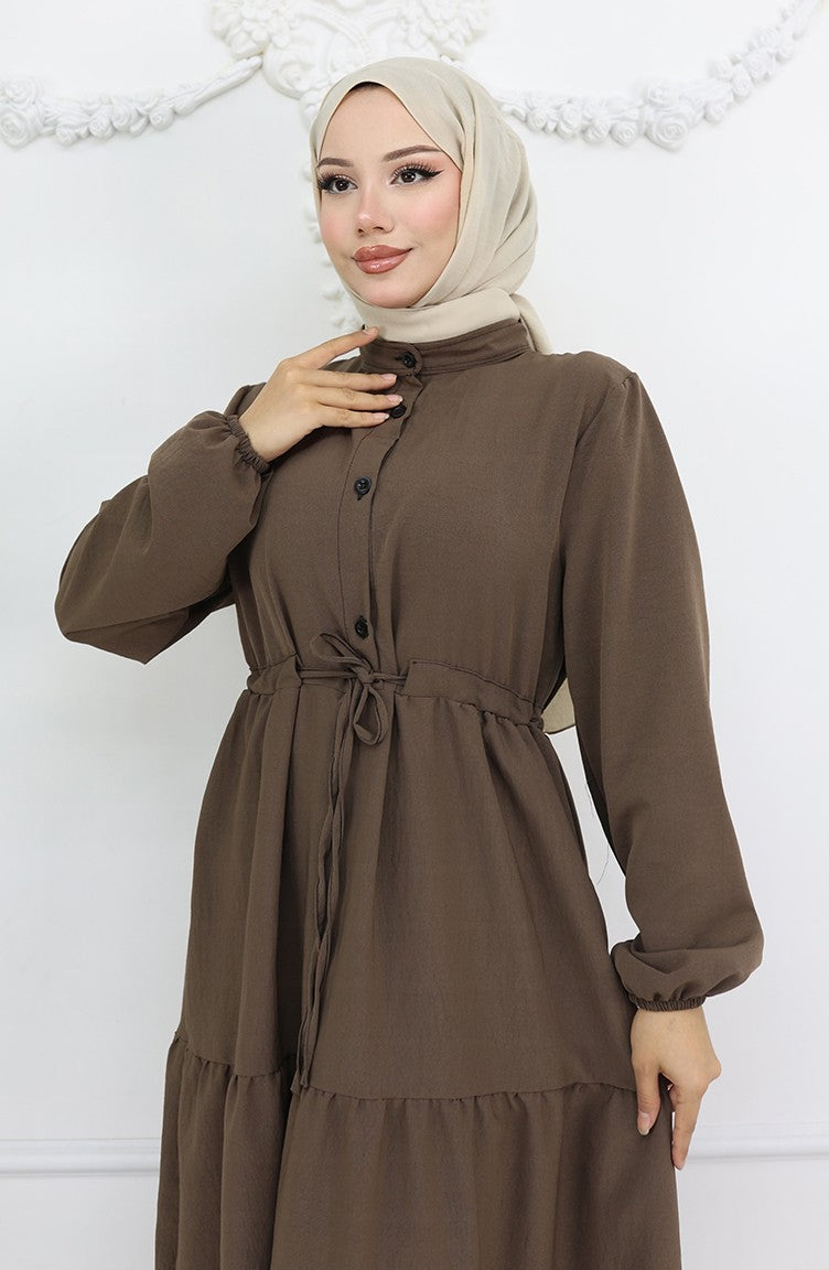 Robe Hijab Couleur Brun