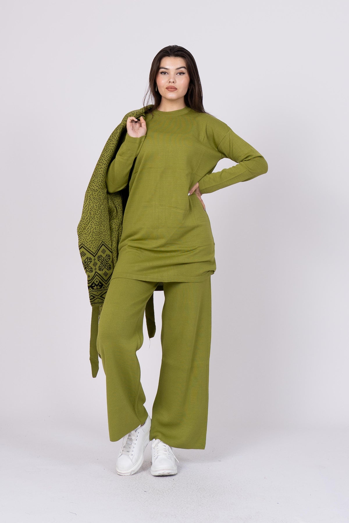 Triko Hırka Kazak Pantolon Takım 033